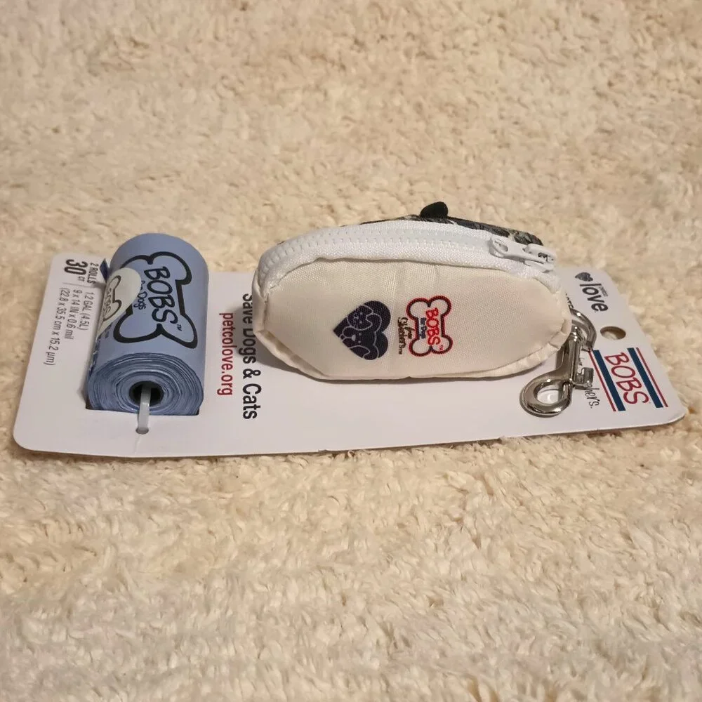 NWT ~ BOBS from Skechers Sneaker Dog Waste Bag Dispenser with 60 Waste Bags